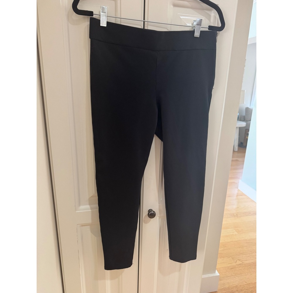 Anne Taylor Black Leggings Size 8P‎ with Side Zipper Athleisure Pants
